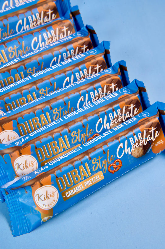 Kikis Dubai Style Bar Chocolate - Caramel Pretzel 🥨 - von Kikis Kitchen - Nur €2.99! Bestelle jetzt Kikis Kitchen