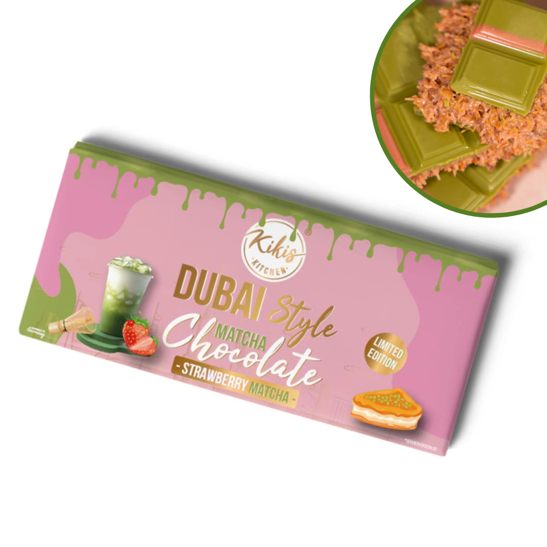 Kikis Dubai Style Chocolate - Strawberry Matcha 🍫 -  von Kikis Kitchen - Nur €12.90! Bestelle jetzt Kikis Kitchen