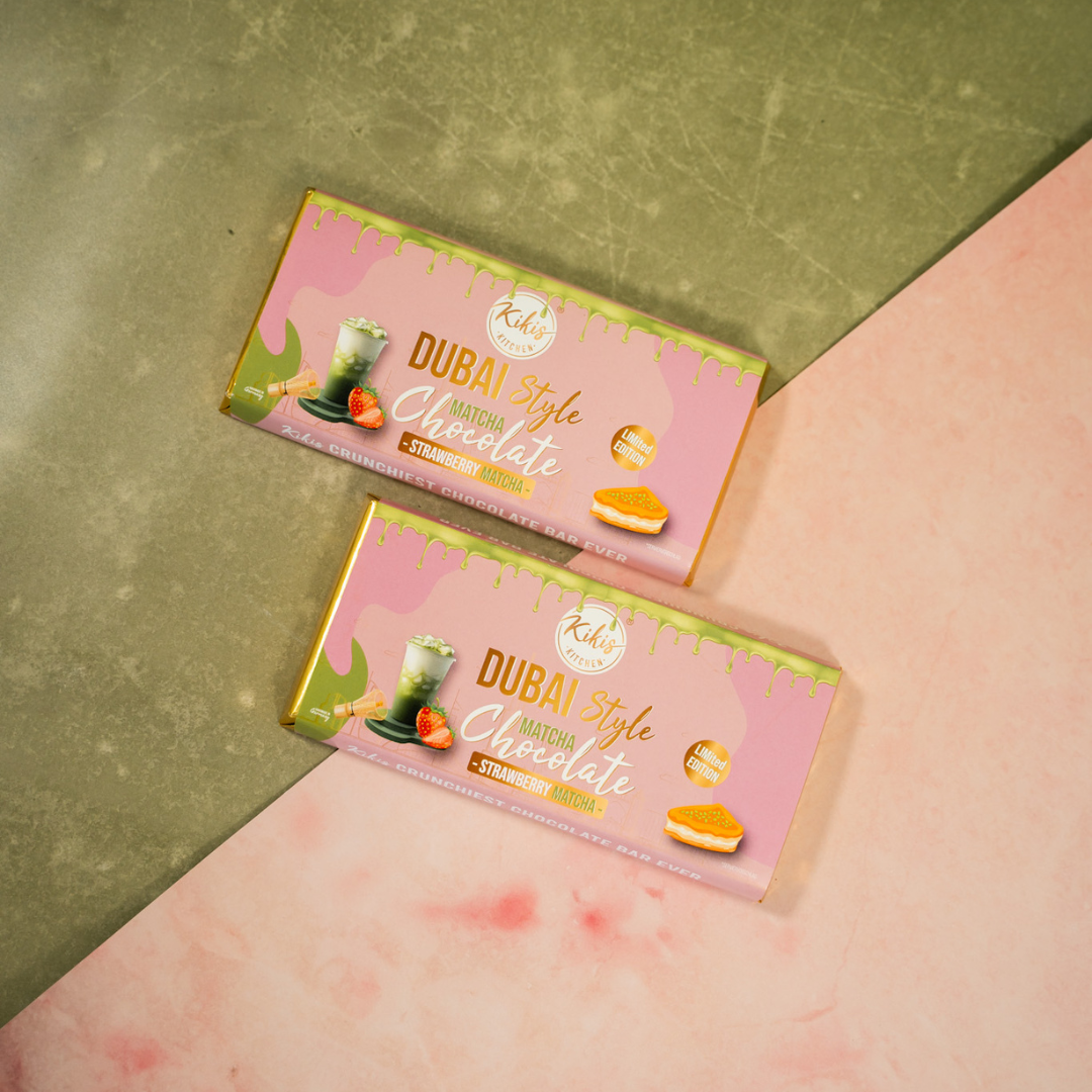 Kikis Dubai Style Chocolate - Strawberry Matcha 🍫 -  von Kikis Kitchen - Nur €12.90! Bestelle jetzt Kikis Kitchen