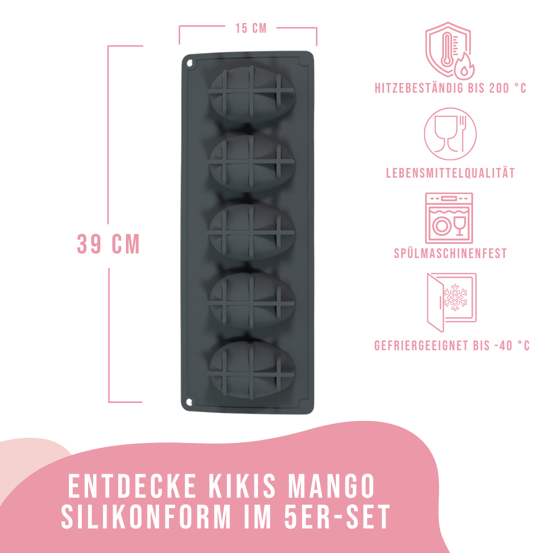 Kikis Mango Silikonform 5er - von Kikis Kitchen - Nur €21.90! Bestelle jetzt Kikis Kitchen