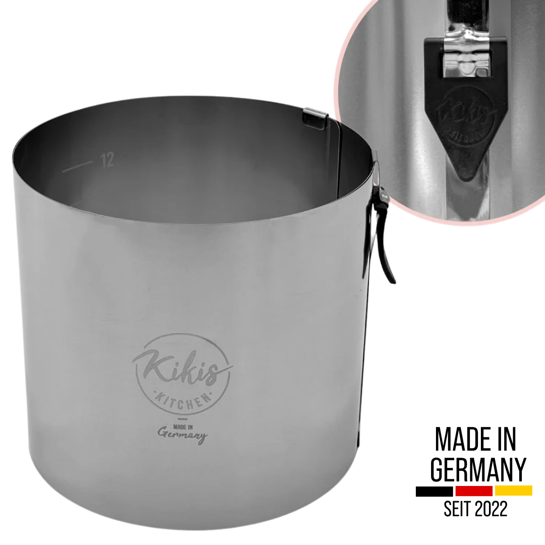 Kikis Tortenring XL mit Klemmhebel & Skala - Höhe 15cm - von Kikis Kitchen - Nur €29.90! Bestelle jetzt Kikis Kitchen
