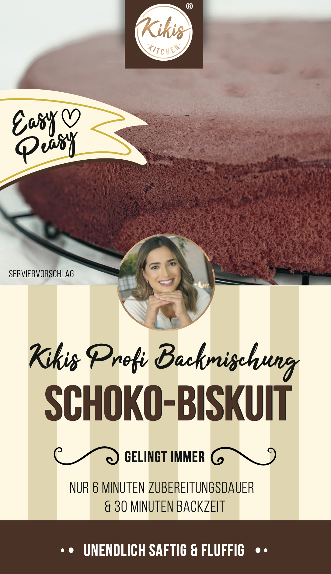 Kikis Schoko Biskuitboden - Backmischung - von Kikis Kitchen - Nur €4.50! Bestelle jetzt Kikis Kitchen