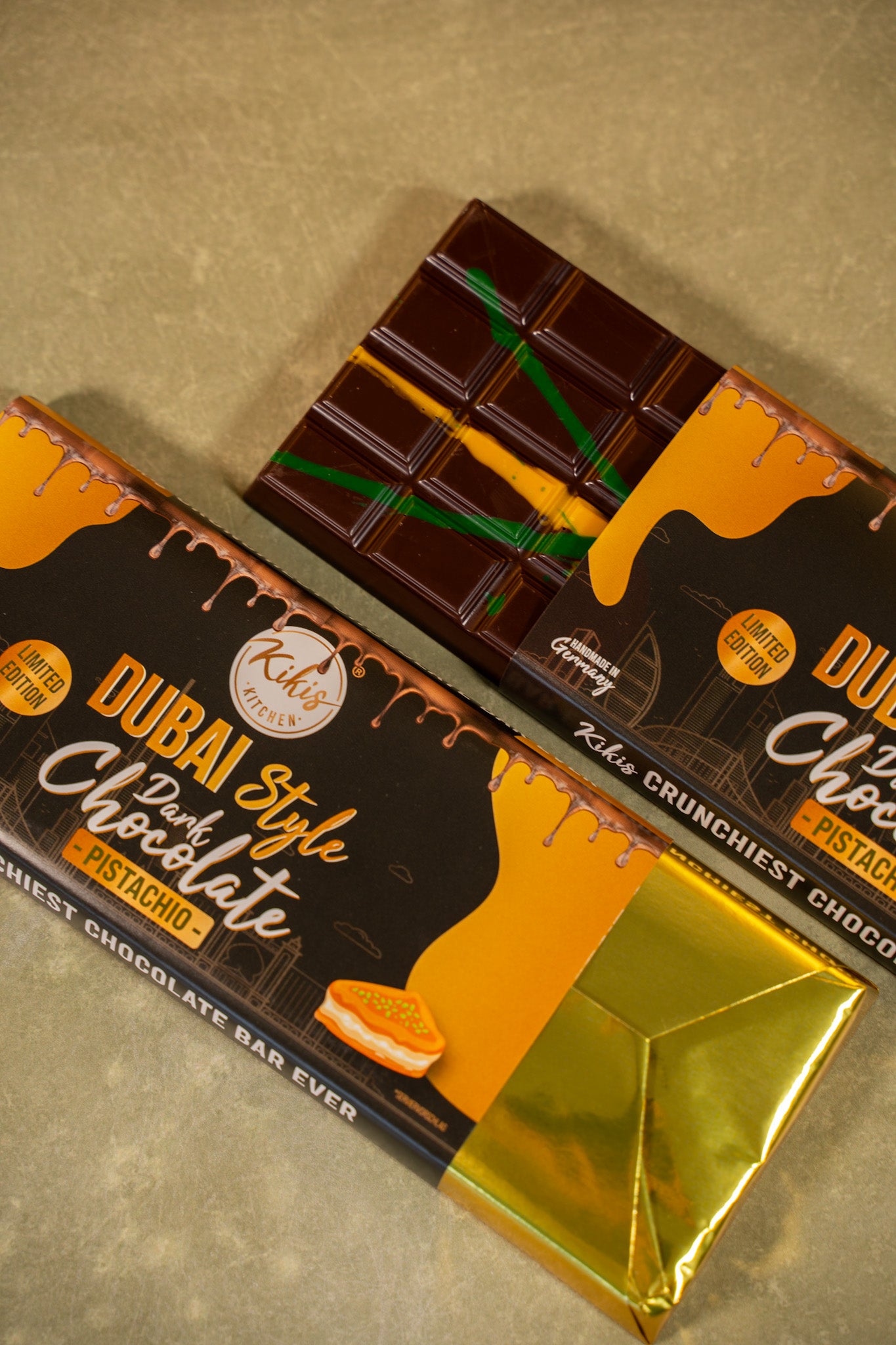 Kikis Dubai Style Dark Chocolate - PISTACHIO 🍫 - von Kikis Kitchen - Nur €12.90! Bestelle jetzt Kikis Kitchen