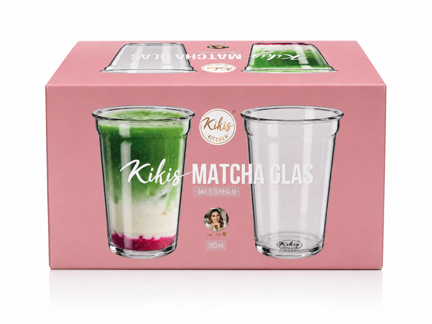 Kikis Matcha Glas mit Strohalm- 350ml 🍵 - Gläser von Kikis Kitchen - Nur €3.90! Bestelle jetzt Kikis Kitchen