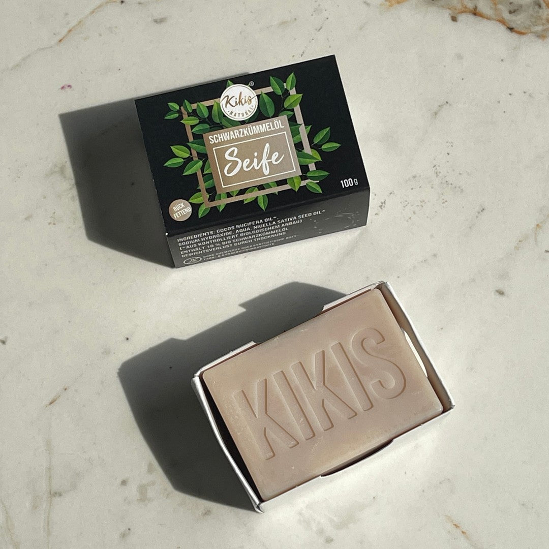 Kikis Schwarzkümmelöl-Seife - von Kikis Kitchen - Nur €8.90! Bestelle jetzt Kikis Kitchen