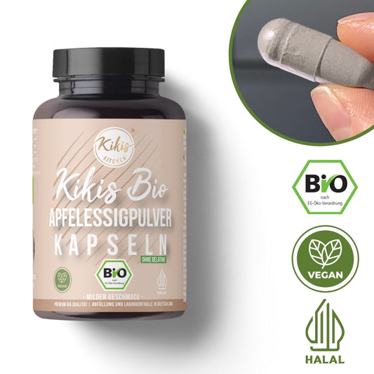 Kikis Apfelessig Kapseln - BIO -  von Kikis Kitchen - Nur €12.90! Bestelle jetzt Kikis Kitchen