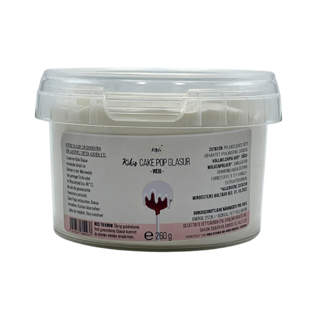 Kikis Cake Pop Glasur - Weiß -  von Kikis Kitchen - Nur €4.90! Bestelle jetzt Kikis Kitchen