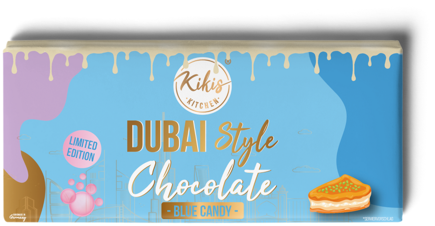 Kikis Dubai Style Chocolate - Blue Candy (Dubai Schokolade) 🍫 - von Kikis Kitchen - Nur €12.90! Bestelle jetzt Kikis Kitchen