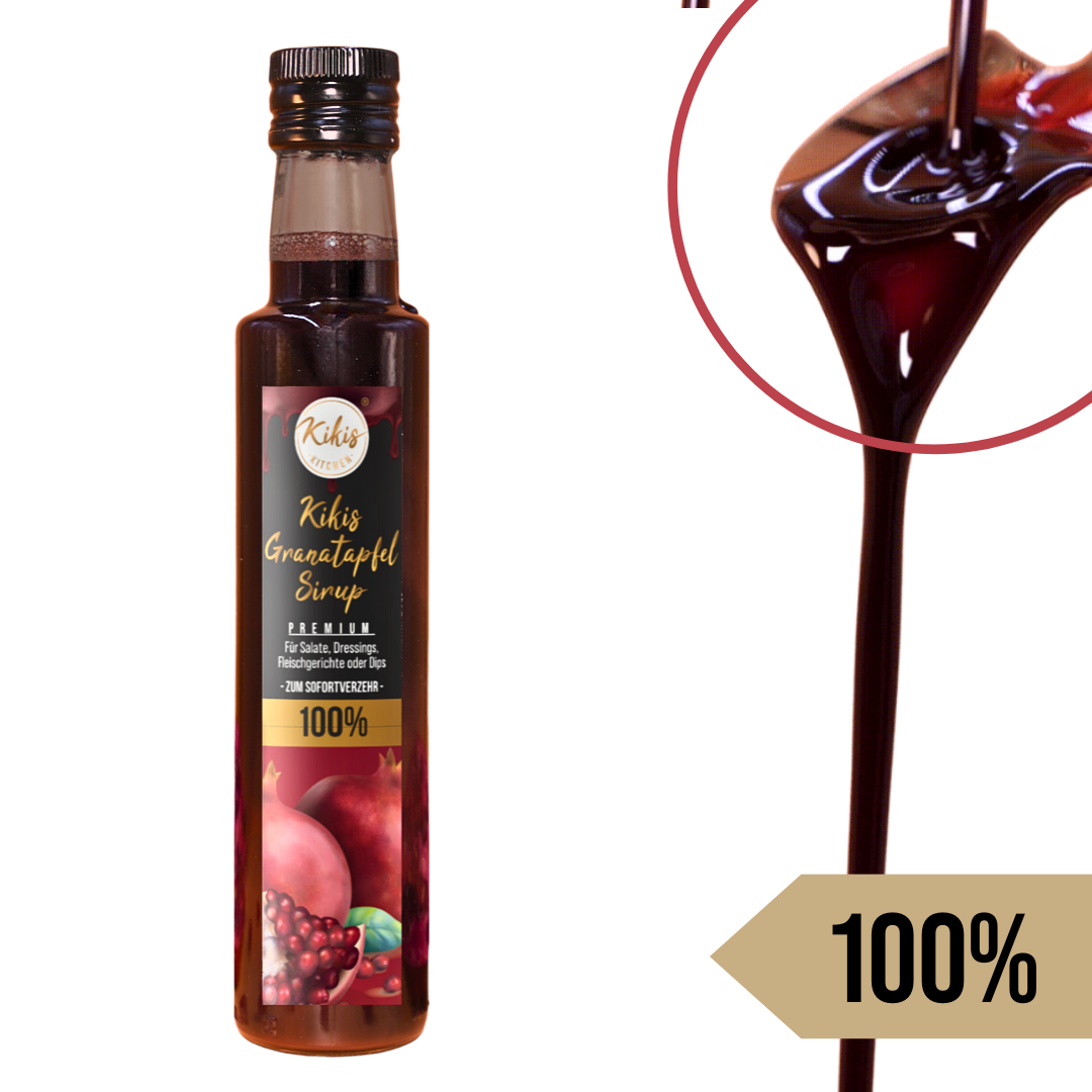 Kikis Granatapfelsirup 100% - Premium - von Kikis Kitchen - Nur €7.90! Bestelle jetzt Kikis Kitchen