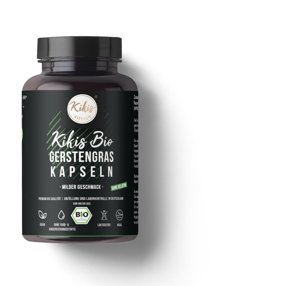 Kikis Gerstengras Kapseln BIO - von Kikis Kitchen - Nur €13.90! Bestelle jetzt Kikis Kitchen