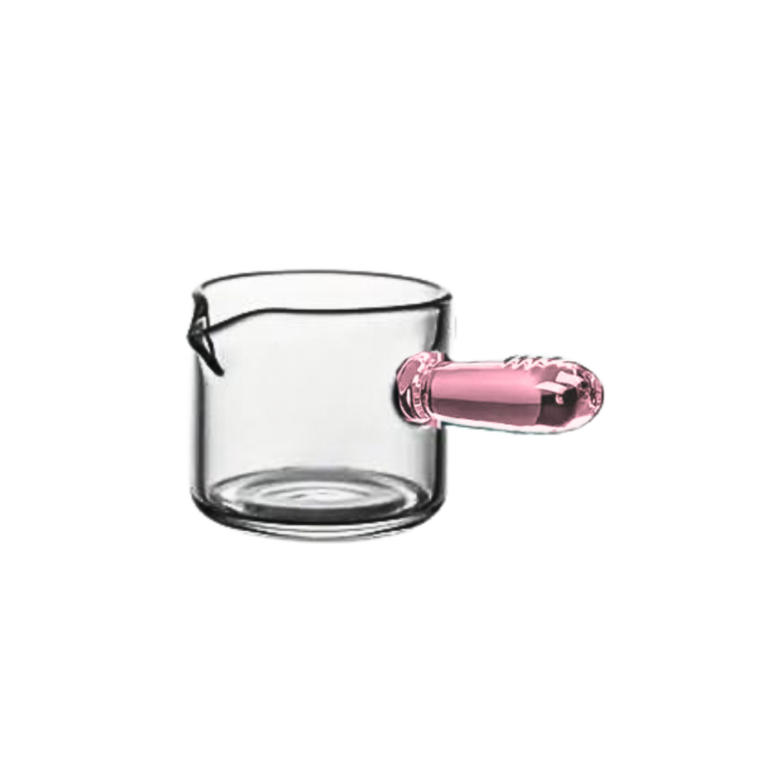 Neu: Kikis Messbecher aus Glas mit pinkem Griff - 60ml -  von Kikis Kitchen - Nur €7.90! Bestelle jetzt Kikis Kitchen