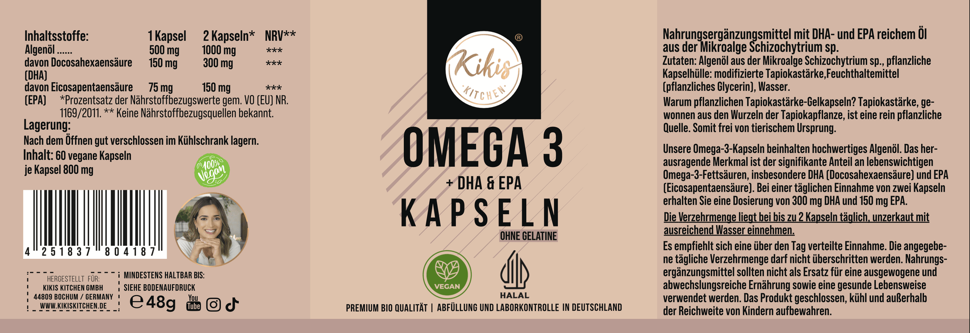 Neu: Kikis Omega 3 Kapseln -  von Kikis Kitchen - Nur €20.90! Bestelle jetzt Kikis Kitchen