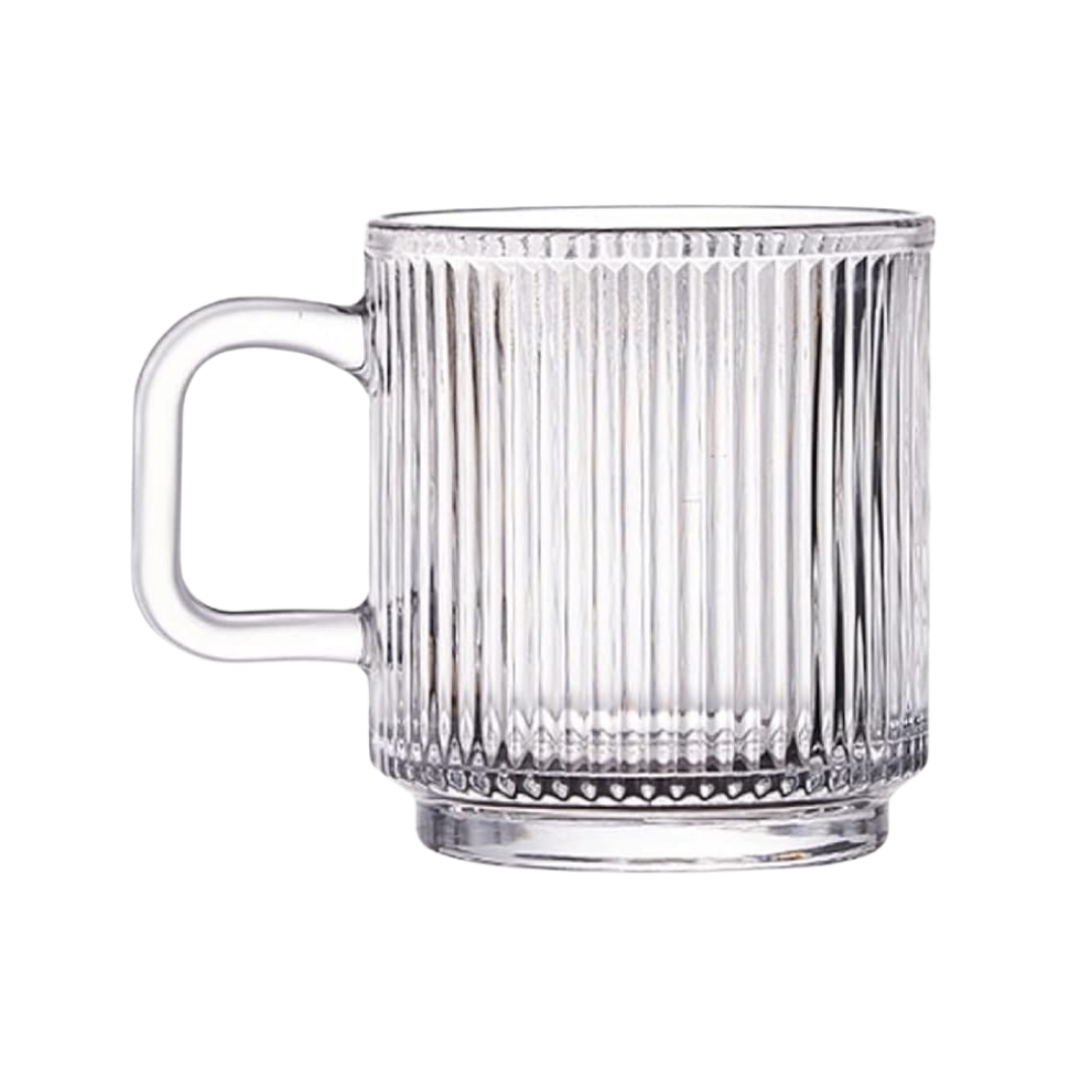 Neu: Kikis Ripple Glas mit Griff - 360ml - von Kikis Kitchen - Nur €6.90! Bestelle jetzt Kikis Kitchen