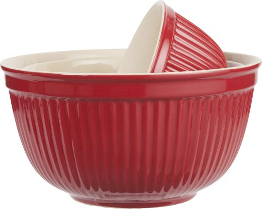 Schüssel 3er Set groß - Rot - von IB Laursen - Nur €59.90! Bestelle jetzt Kikis Kitchen