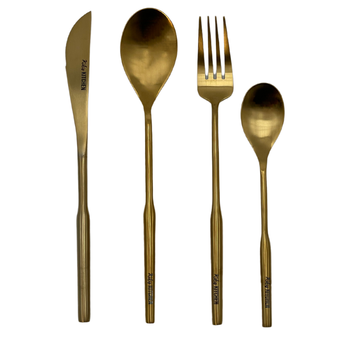 Neu: Kikis Besteckset 8 tlg - GOLD -  von Kikis Kitchen - Nur €39.90! Bestelle jetzt Kikis Kitchen