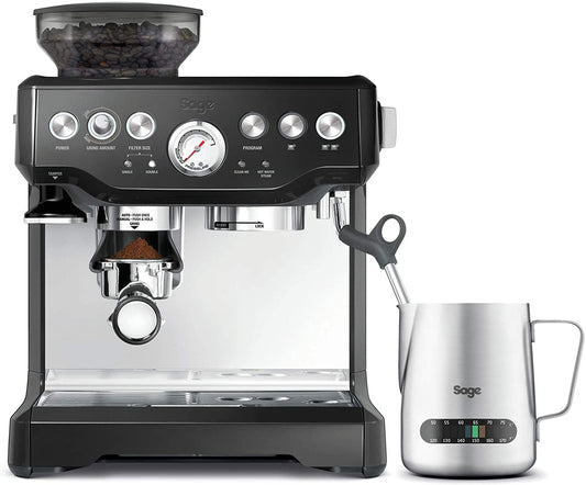 Sage Barista Express Kaffeemaschine - Siebträger glänzend Schwarz -  von Sage - Nur €539.90! Bestelle jetzt Kikis Kitchen