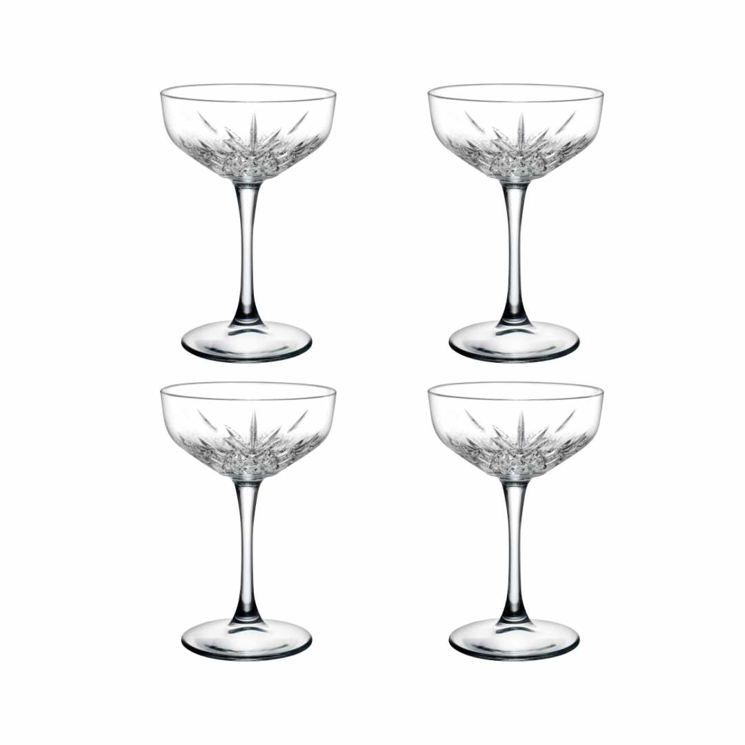 Cocktailbecher mit Fuß - Kristall-Design 4er Set - von Tanay - Nur €9.90! Bestelle jetzt Kikis Kitchen