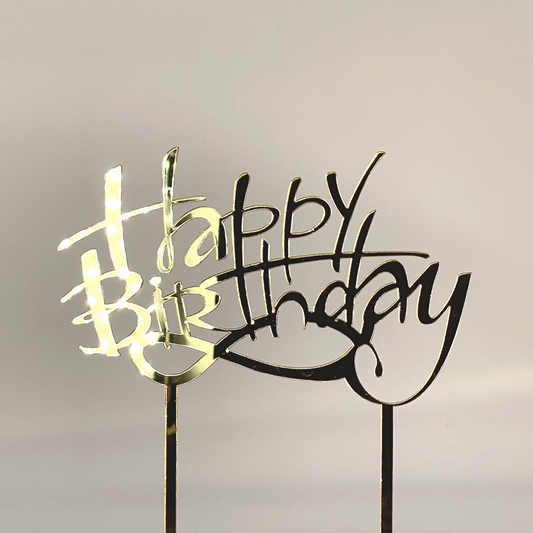 Kikis Cake Topper - Happy Birthday in GOLD -  von Kikis Kitchen - Nur €5.90! Bestelle jetzt Kikis Kitchen