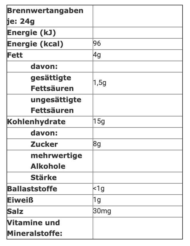 Keksriegel Dattelfüllung 24 Stück