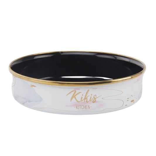 Kikis Emaille Auflaufform - 20 cm WHITE ABSTRACT -  von Kikis Kitchen - Nur €11.99! Bestelle jetzt Kikis Kitchen