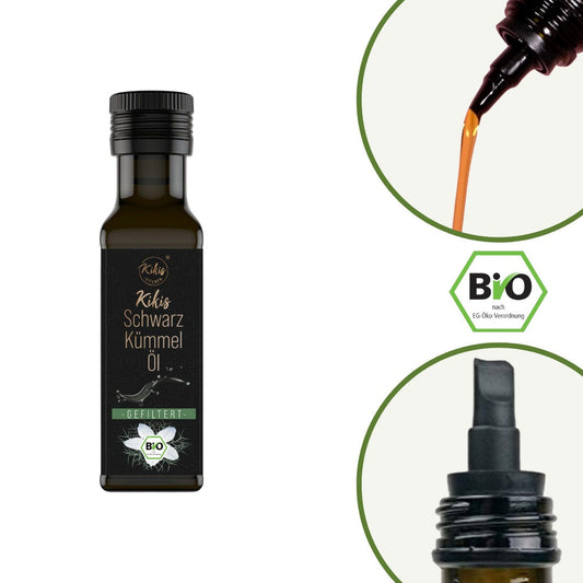 Kikis Schwarzkümmelöl 100ml gefiltert - BIO -  von Kikis Kitchen - Nur €8.99! Bestelle jetzt Kikis Kitchen