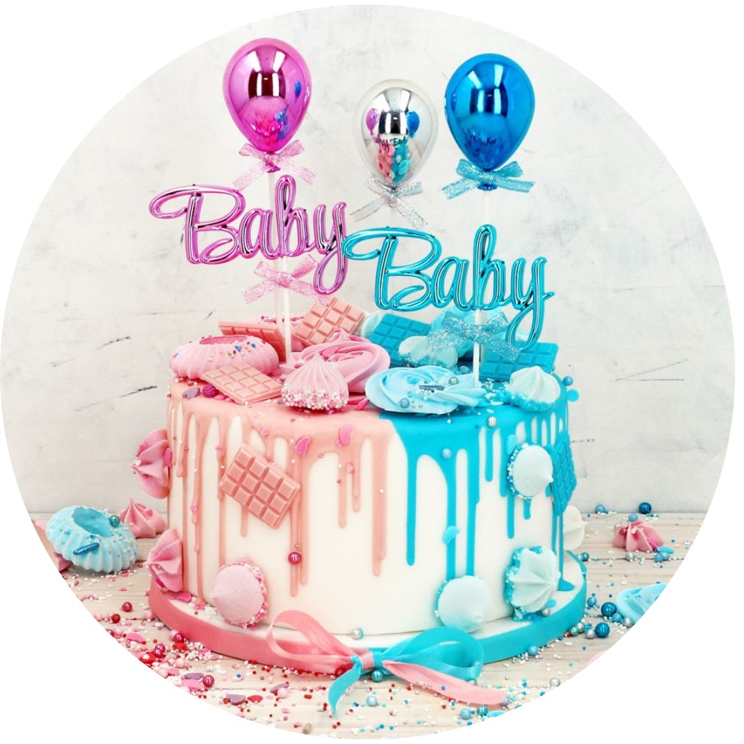 Kikis Cake Topper - 3D - Baby Pink -  von Kikis Kitchen - Nur €6.90! Bestelle jetzt Kikis Kitchen