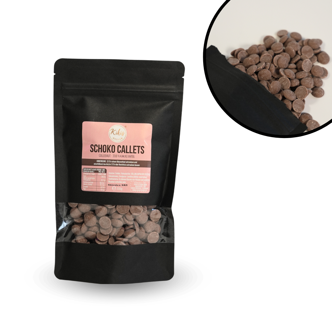 Neu: Kikis Schoko Callets - Callebaut -  von Kikis Kitchen - Nur €5.90! Bestelle jetzt Kikis Kitchen