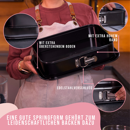 Kikis Springform eckig groß - BLACK EDITION -  von Kikis Kitchen - Nur €24.90! Bestelle jetzt Kikis Kitchen