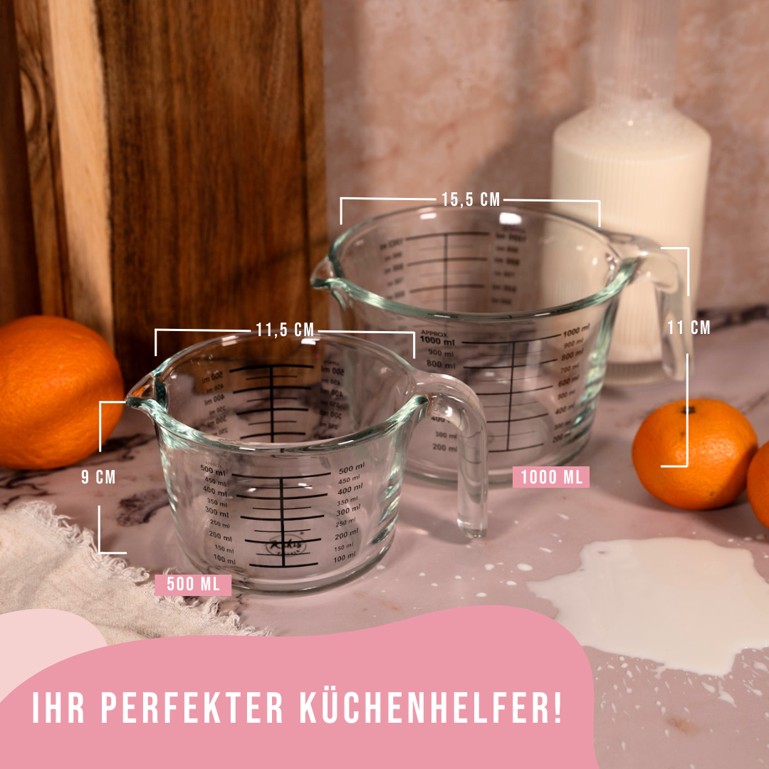 Kikis Glasschüssel mit Skala - 2er Set -  von Kikis Kitchen - Nur €22.90! Bestelle jetzt Kikis Kitchen
