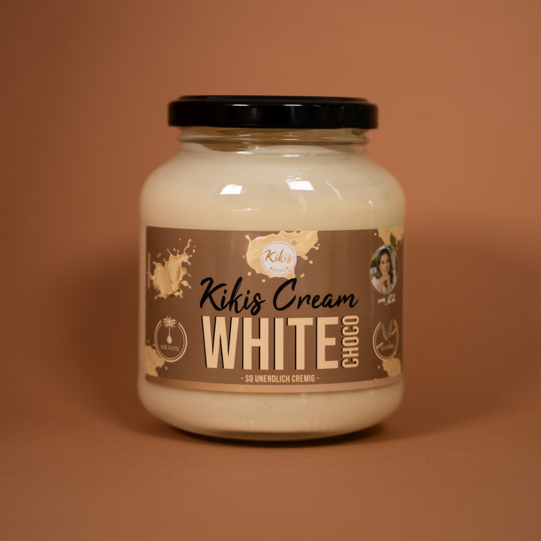 NEU: Kikis Cream WHITE CHOCO - Weiße Schokoladencreme -  von Kikis Kitchen - Nur €3.89! Bestelle jetzt Kikis Kitchen