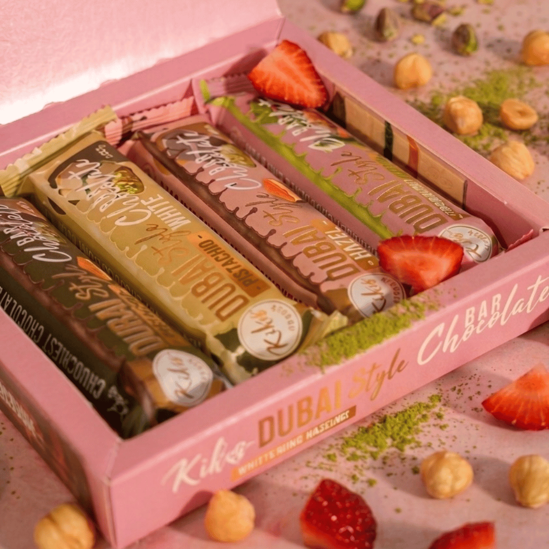 Kikis Dubai Style Bar Chocolate - MIX 🍫 4er -  von Kikis Kitchen - Nur €10.90! Bestelle jetzt Kikis Kitchen