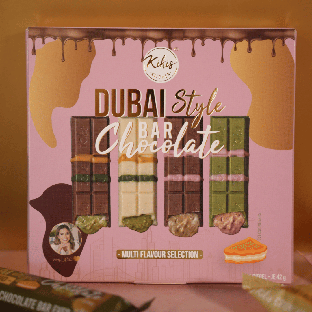 Kikis Dubai Style Bar Chocolate - MIX 🍫 4er -  von Kikis Kitchen - Nur €10.90! Bestelle jetzt Kikis Kitchen