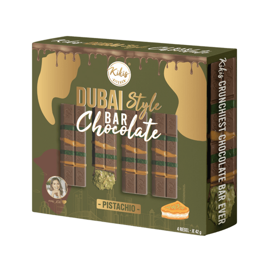 Kikis Dubai Style Bar Chocolate - Pistachio🍫 4er -  von Kikis Kitchen - Nur €10.90! Bestelle jetzt Kikis Kitchen