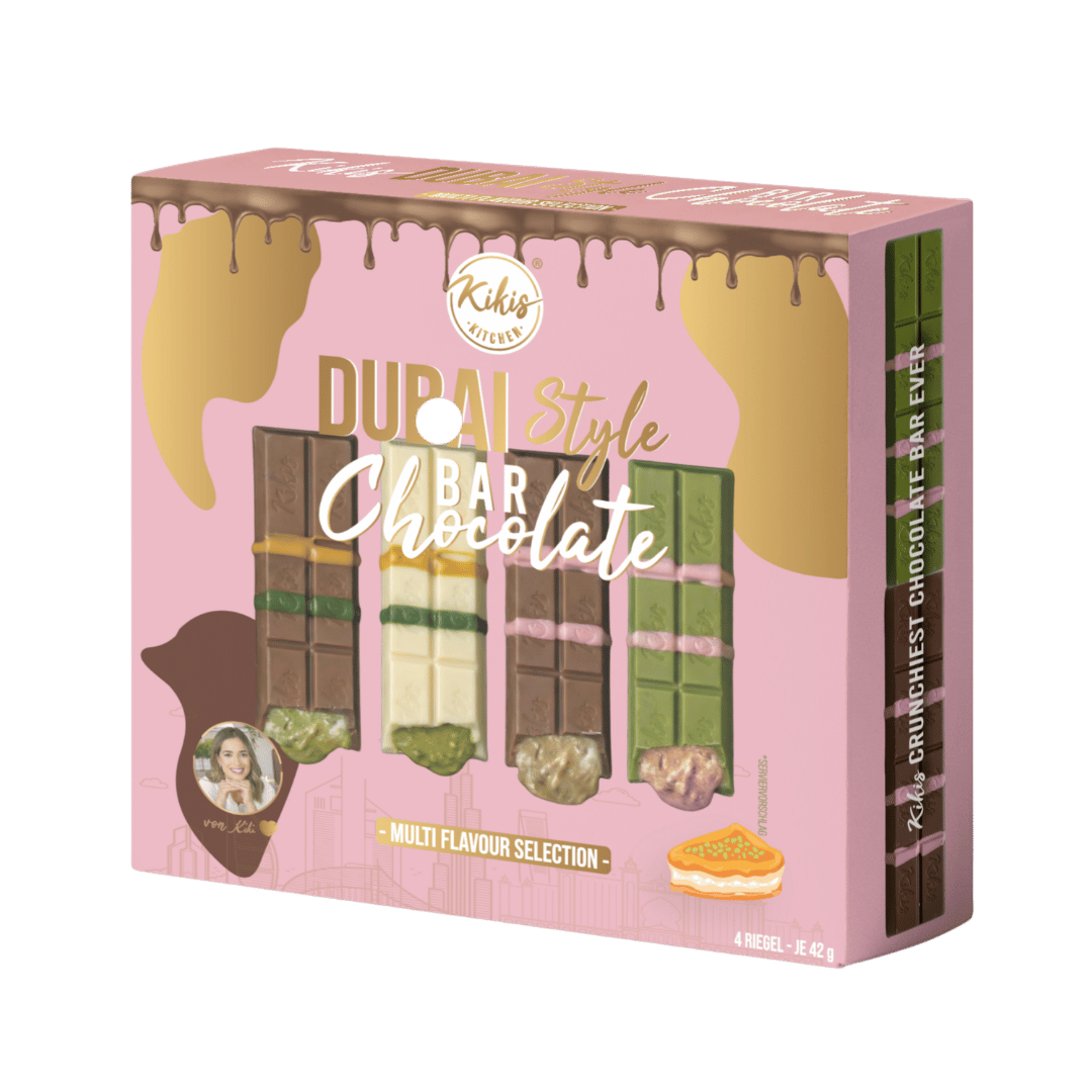 Kikis Dubai Style Bar Chocolate - MIX 🍫 4er -  von Kikis Kitchen - Nur €10.90! Bestelle jetzt Kikis Kitchen