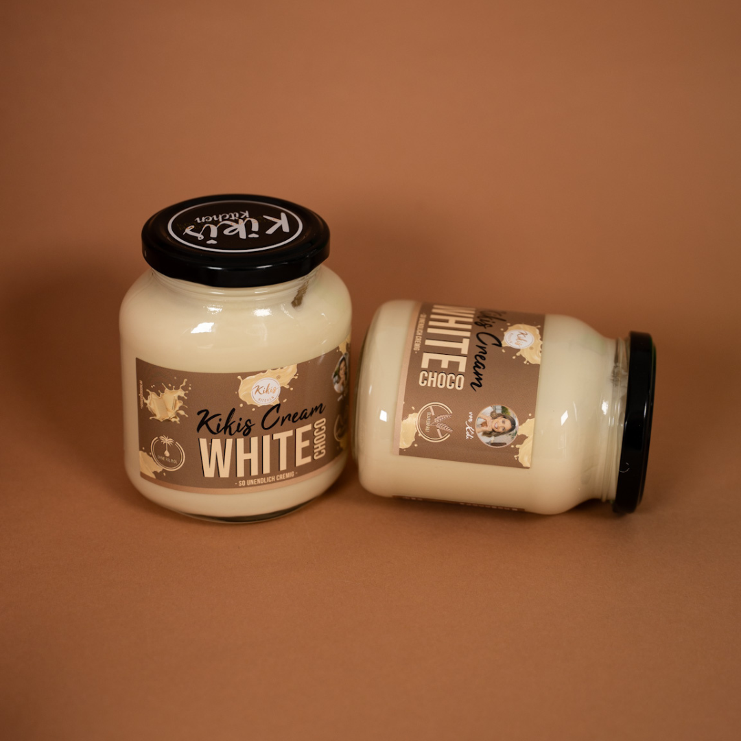 NEU: Kikis Cream WHITE CHOCO - Weiße Schokoladencreme -  von Kikis Kitchen - Nur €3.89! Bestelle jetzt Kikis Kitchen