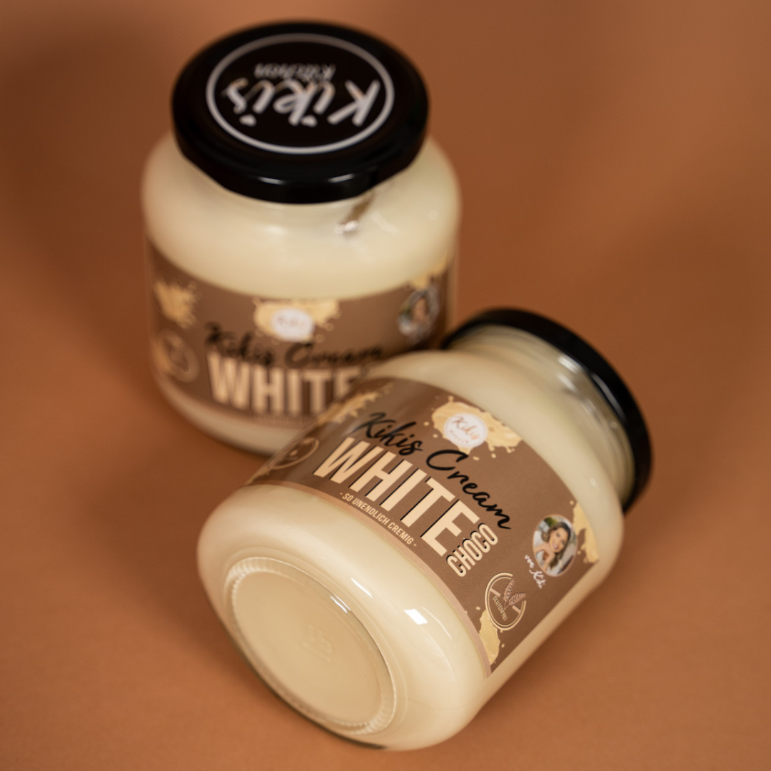 NEU: Kikis Cream WHITE CHOCO - Weiße Schokoladencreme -  von Kikis Kitchen - Nur €3.89! Bestelle jetzt Kikis Kitchen