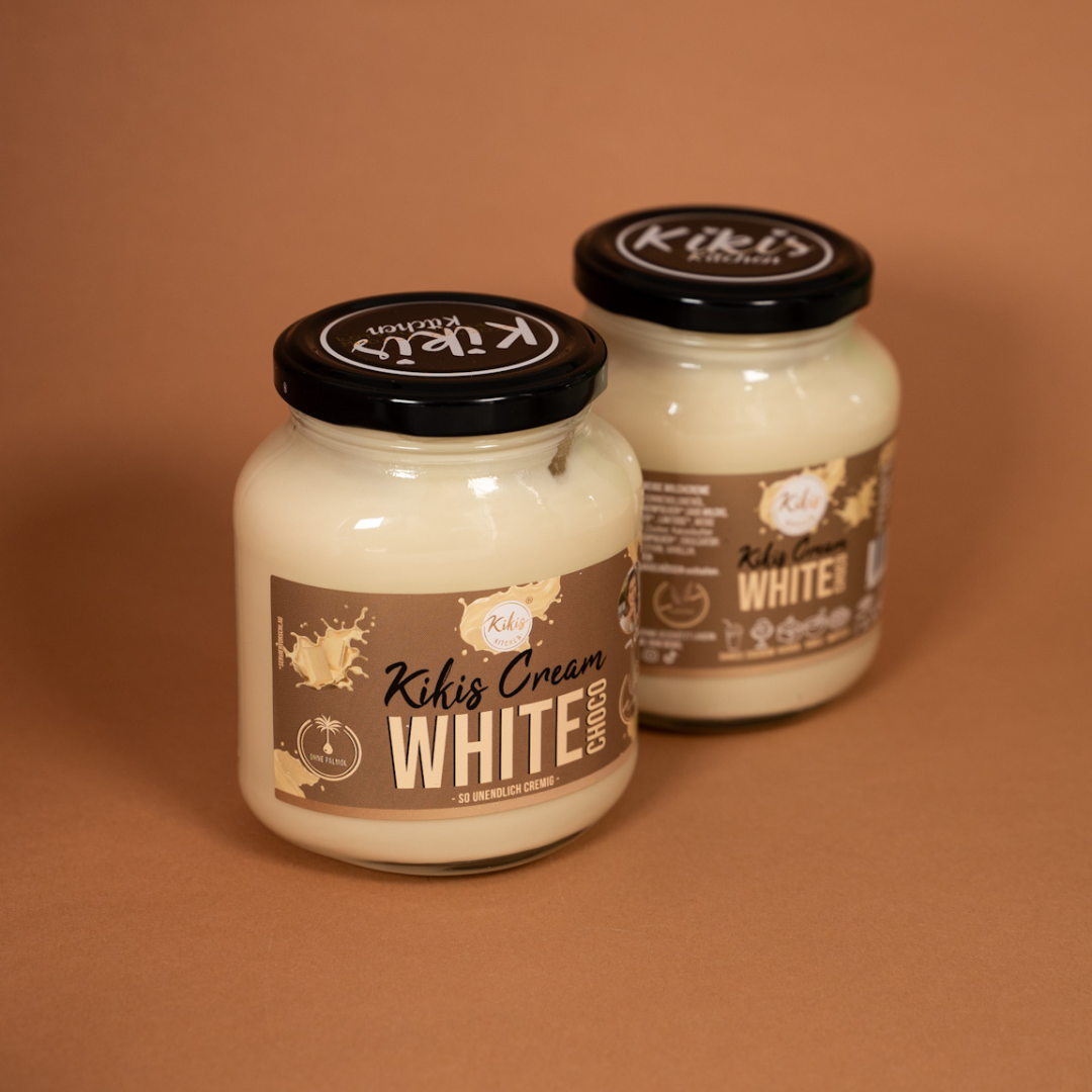 NEU: Kikis Cream WHITE CHOCO - Weiße Schokoladencreme -  von Kikis Kitchen - Nur €3.89! Bestelle jetzt Kikis Kitchen