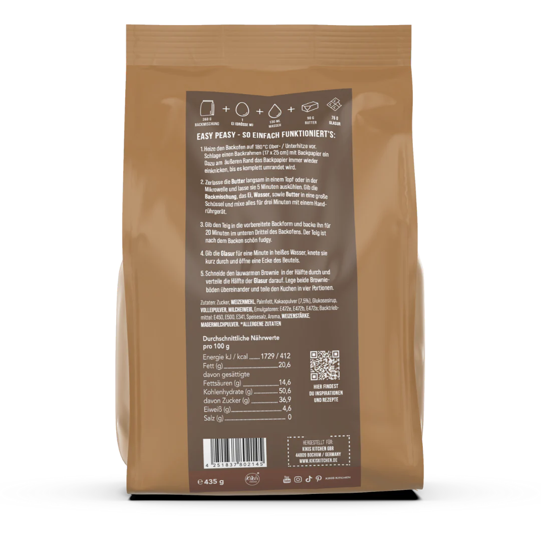 Kikis Double Bro - Brownie Backmischung -  von Kikis Kitchen - Nur €4.90! Bestelle jetzt Kikis Kitchen