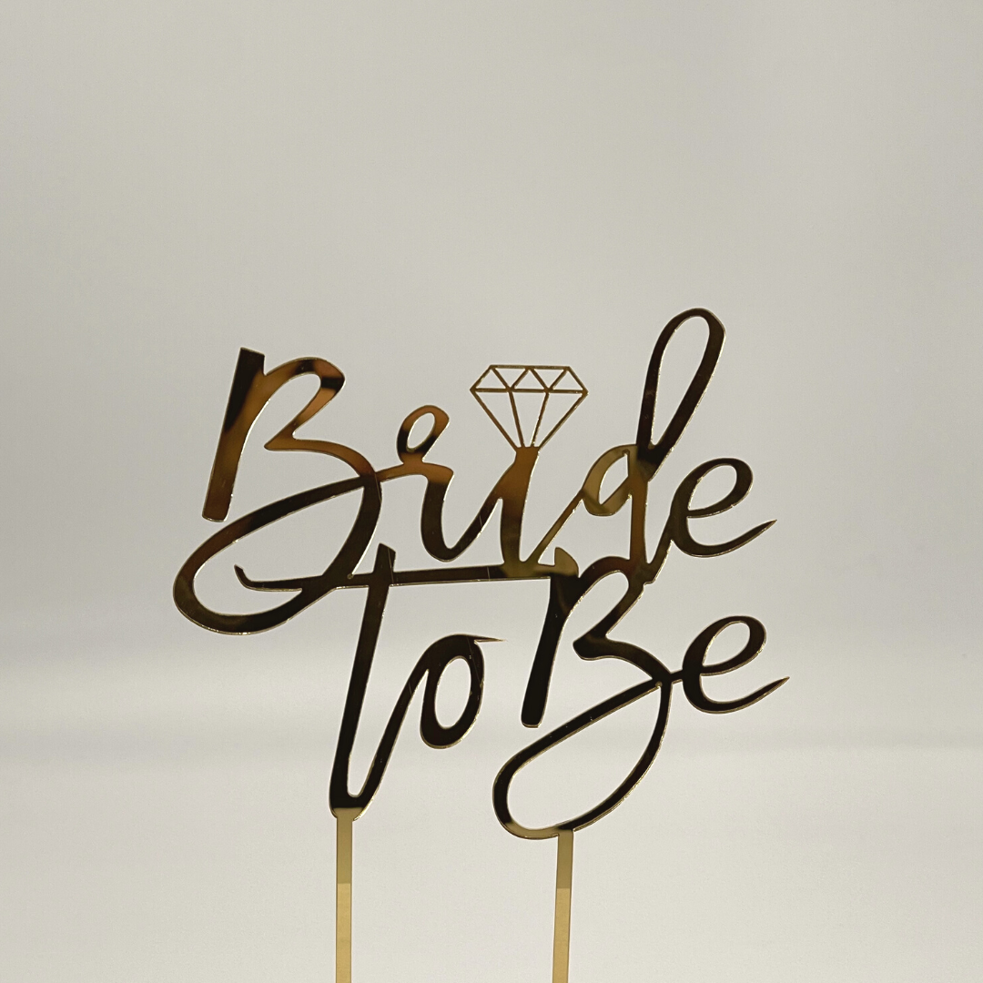 Kikis Cake Topper - Bride To Be in GOLD -  von Kikis Kitchen - Nur €5.90! Bestelle jetzt Kikis Kitchen