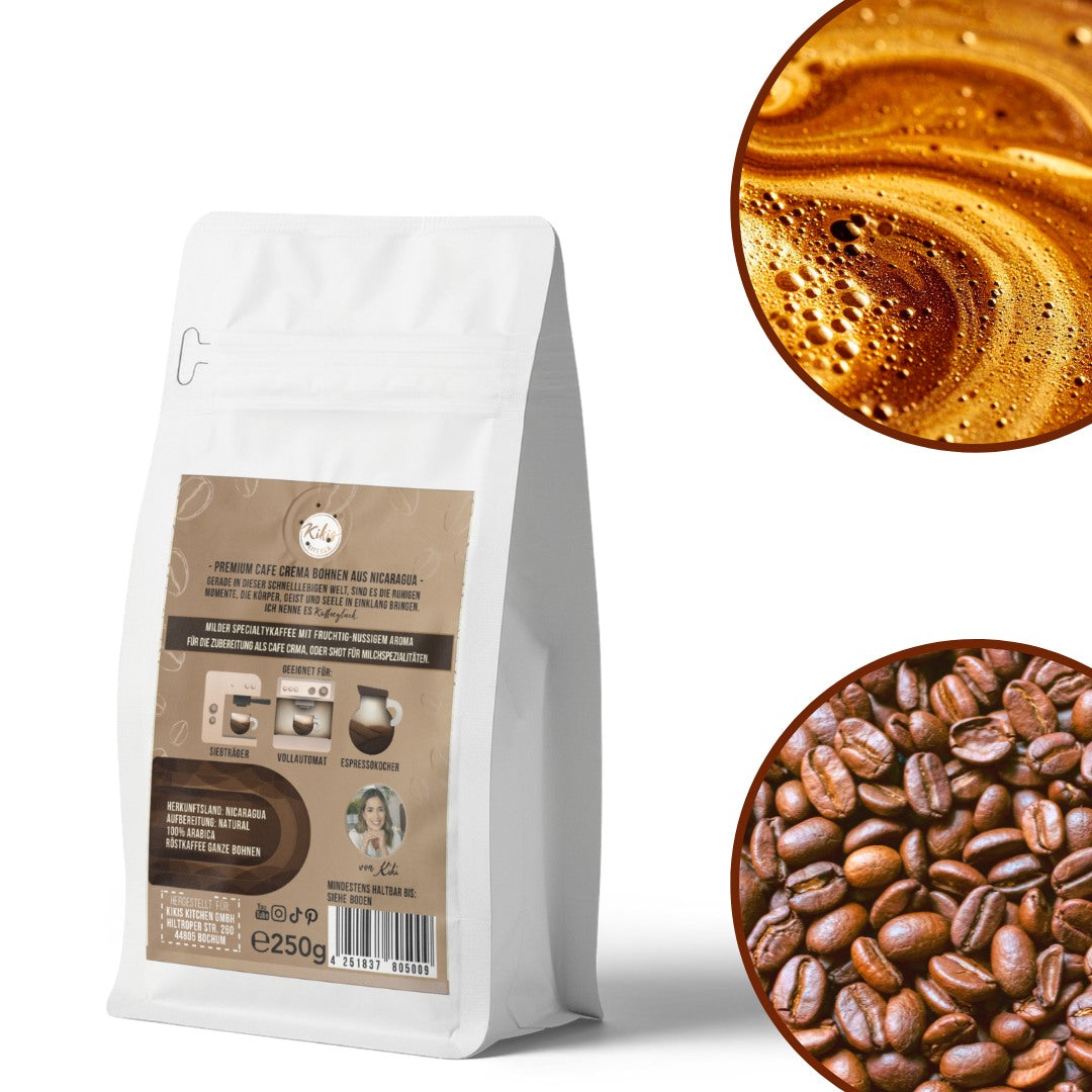 Kikis Kaffeeglück - Cafe Crema 250g -  von Kikis Kitchen - Nur €9.90! Bestelle jetzt Kikis Kitchen