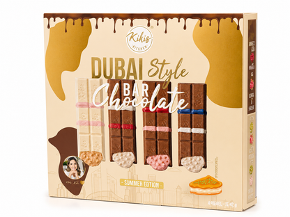 Kikis Dubai Style Bar Chocolate - Summer Edition 🍫 4er -  von Kikis Kitchen - Nur €10.90! Bestelle jetzt Kikis Kitchen