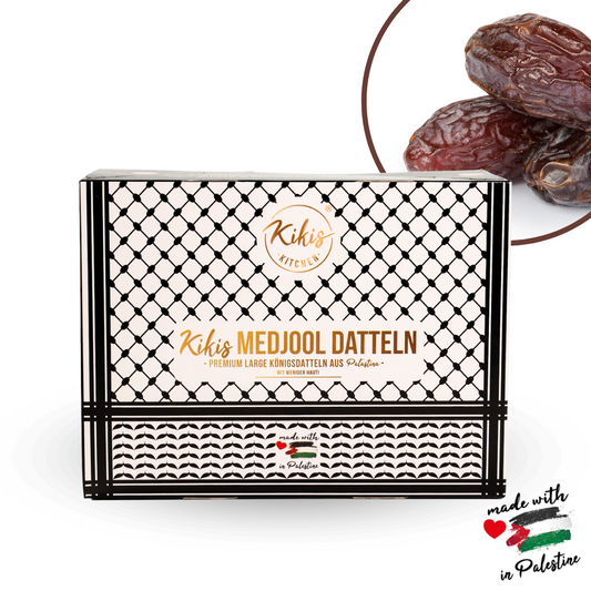 Kikis Medjool Datteln - Premium Large Königsdatteln aus Palästina -  von Kikis Kitchen - Nur €12.90! Bestelle jetzt Kikis Kitchen