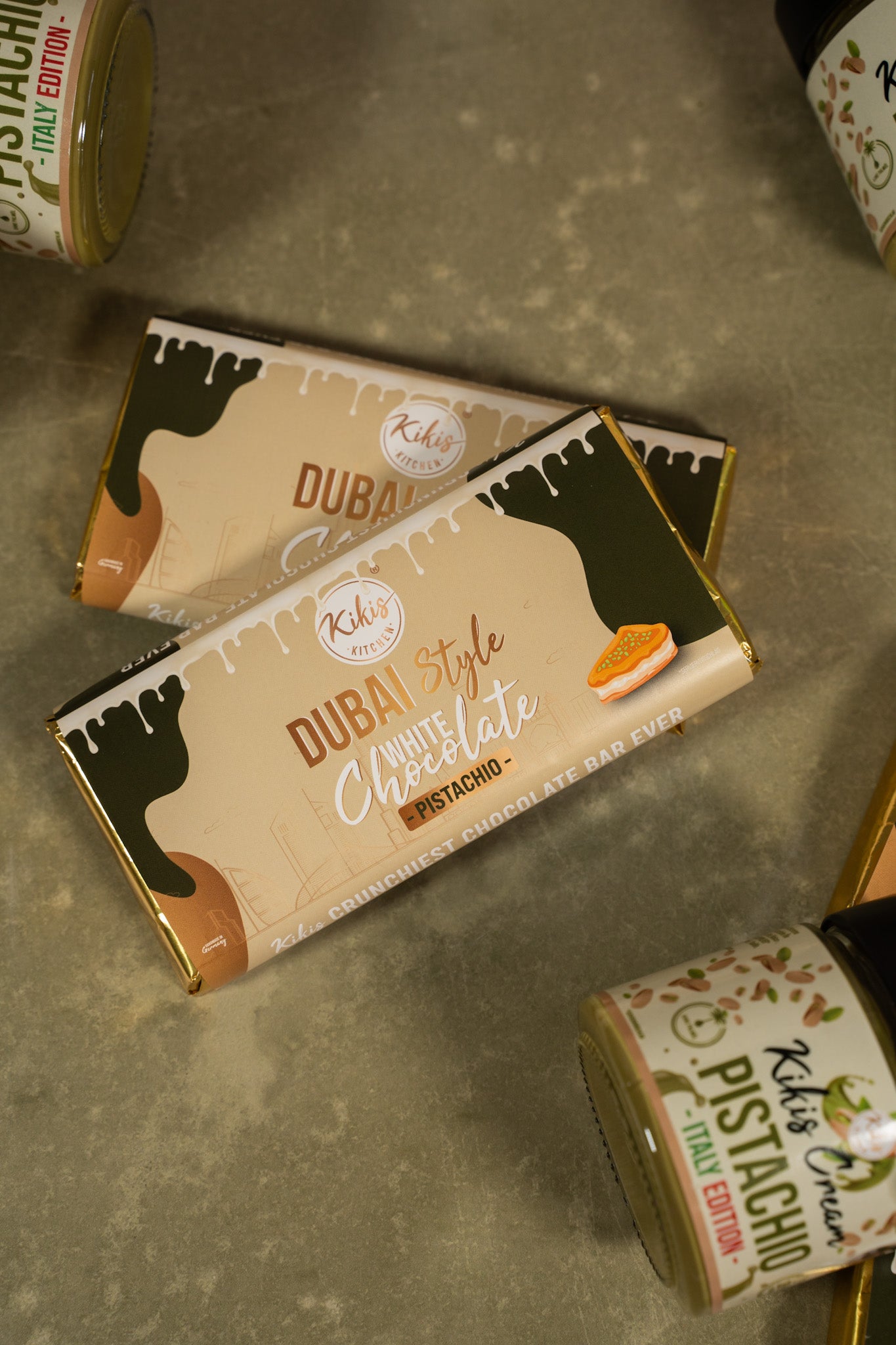 Kikis Dubai White Chocolate - PISTACHIO (Dubai Schokolade) 🍫 -  von Kikis Kitchen - Nur €12.90! Bestelle jetzt Kikis Kitchen