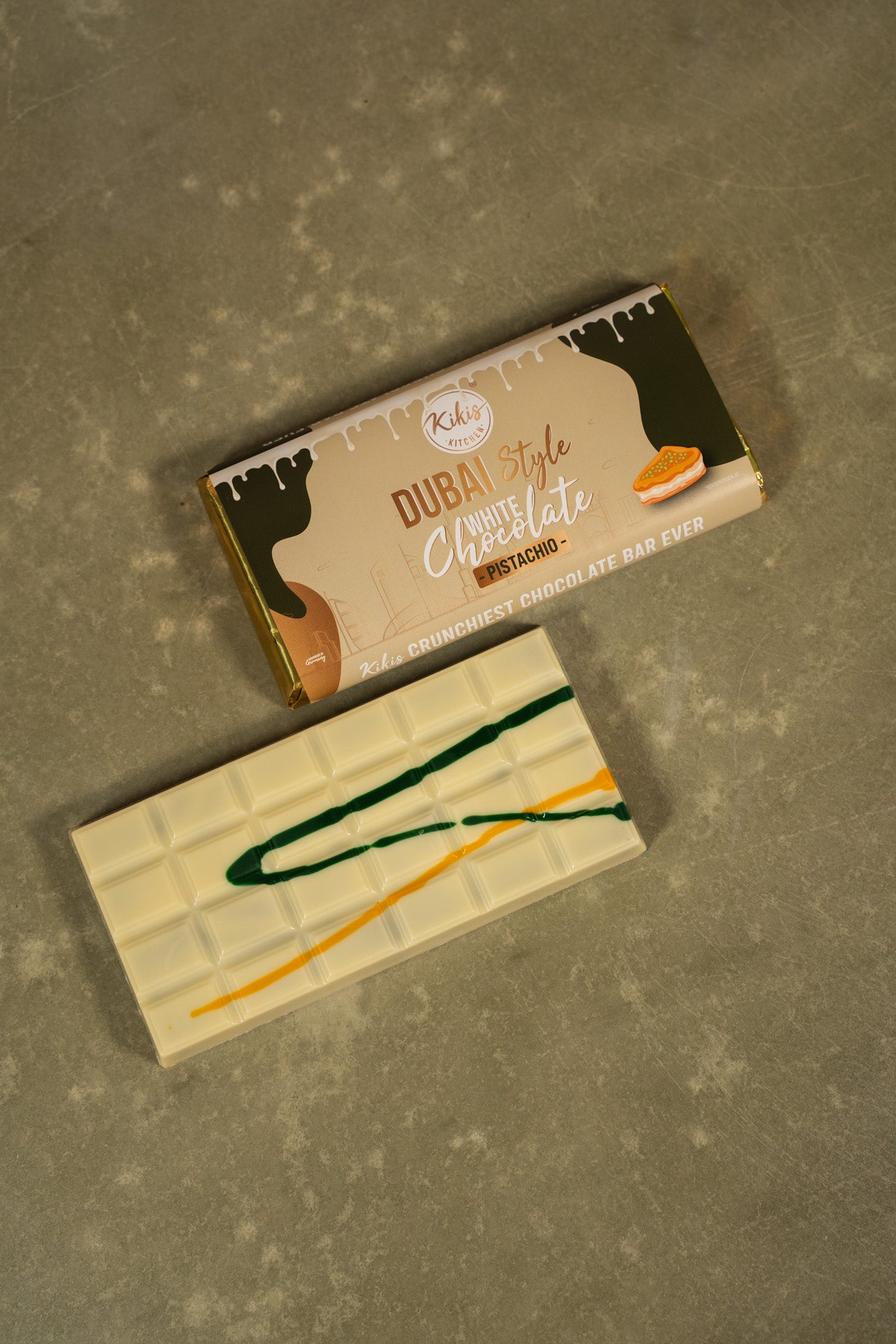 Kikis Dubai White Chocolate - PISTACHIO (Dubai Schokolade) 🍫 -  von Kikis Kitchen - Nur €12.90! Bestelle jetzt Kikis Kitchen