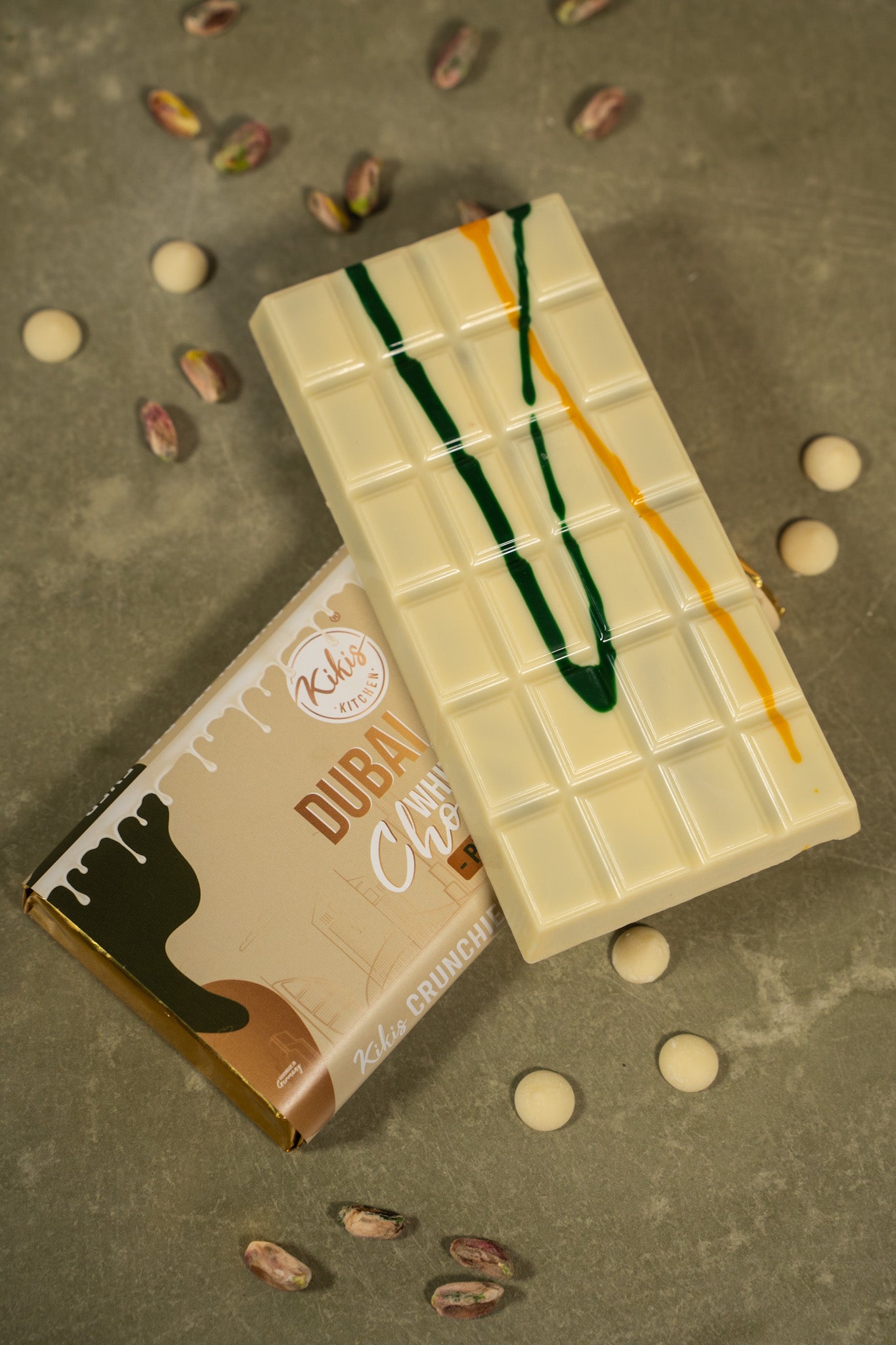 Kikis Dubai White Chocolate - PISTACHIO (Dubai Schokolade) 🍫 -  von Kikis Kitchen - Nur €12.90! Bestelle jetzt Kikis Kitchen