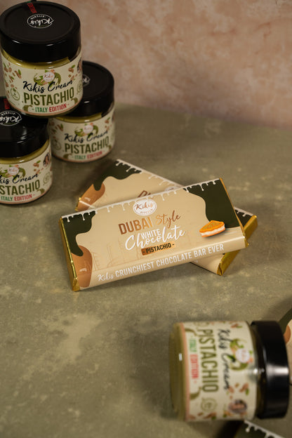 Kikis Dubai White Chocolate - PISTACHIO (Dubai Schokolade) 🍫 -  von Kikis Kitchen - Nur €12.90! Bestelle jetzt Kikis Kitchen