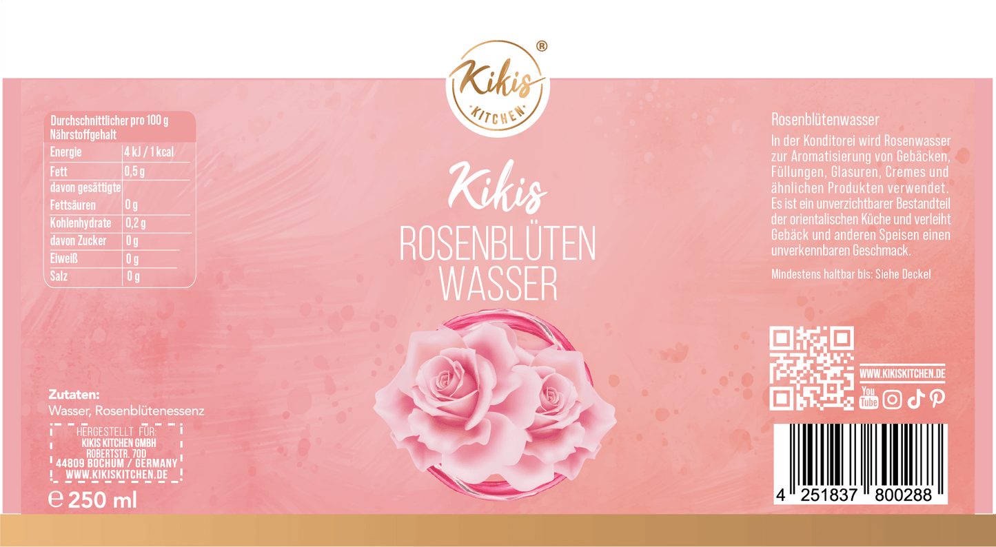Kikis Rosenblütenwasser 250ml -  von Kikis Kitchen - Nur €2.49! Bestelle jetzt Kikis Kitchen