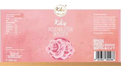 Kikis Rosenblütenwasser 250ml -  von Kikis Kitchen - Nur €2.49! Bestelle jetzt Kikis Kitchen
