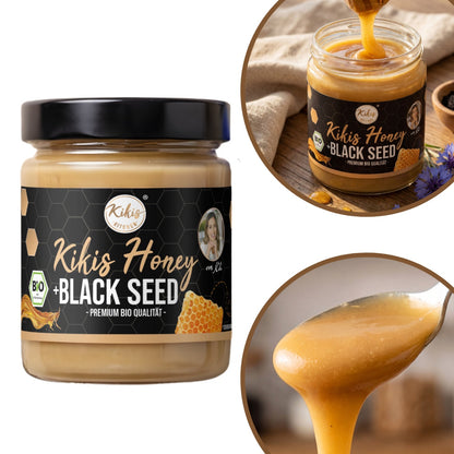 Kikis Honey - Black Seed - BIO 🍯 (Honigzubereitung mit Bio Schwarzkümmelöl) -  von Kikis Kitchen - Nur €7.90! Bestelle jetzt Kikis Kitchen