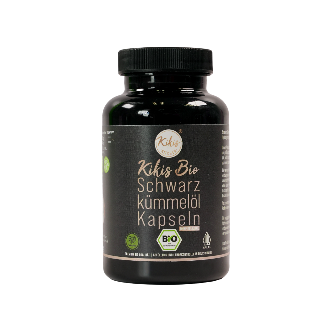 Kikis Schwarzkümmelöl Kapseln BIO - VEGAN -  von Kikis Kitchen - Nur €22.99! Bestelle jetzt Kikis Kitchen